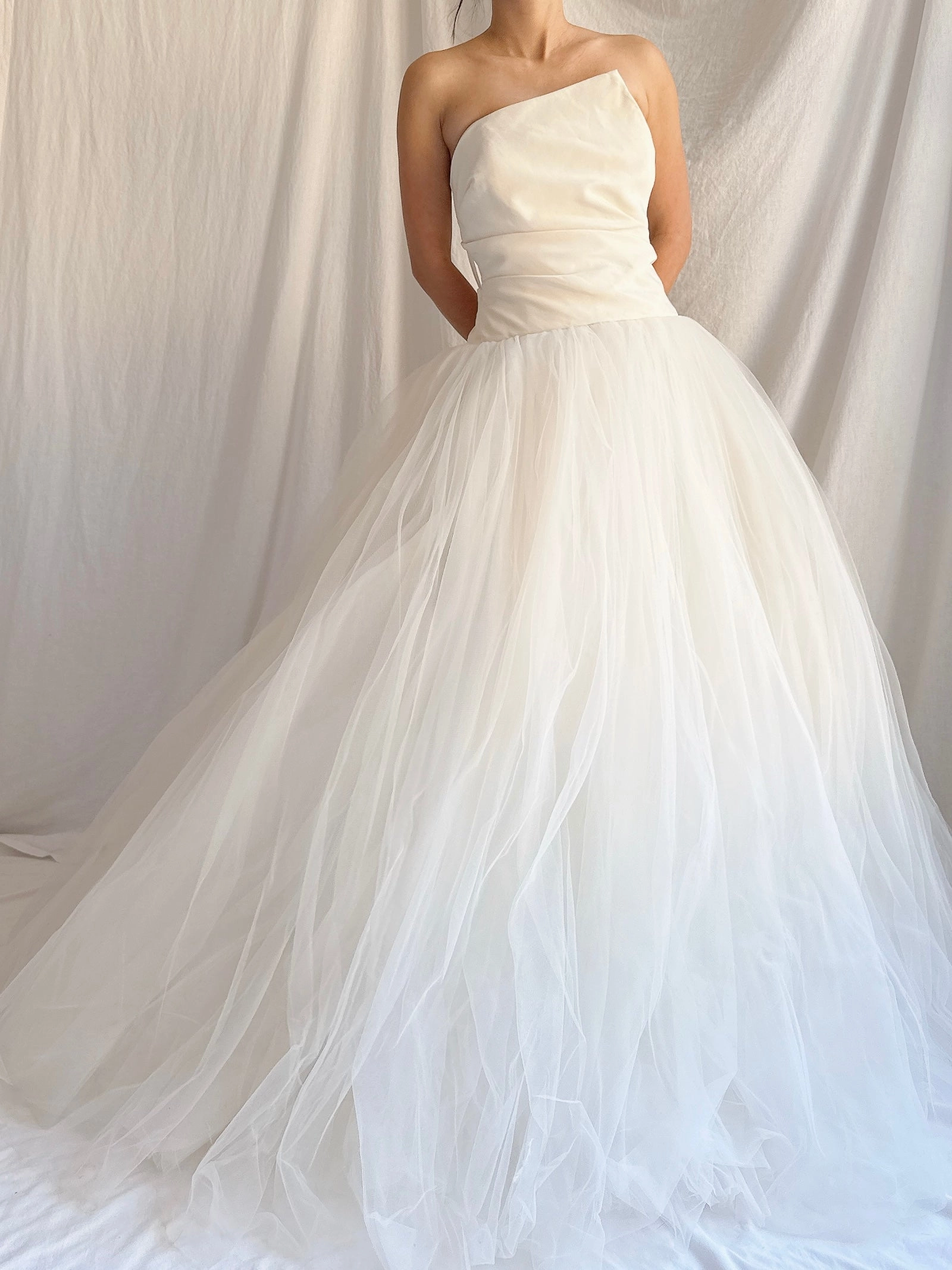 RESERVED FOR CLARE Vintage Amsale Tulle Gown - S 4