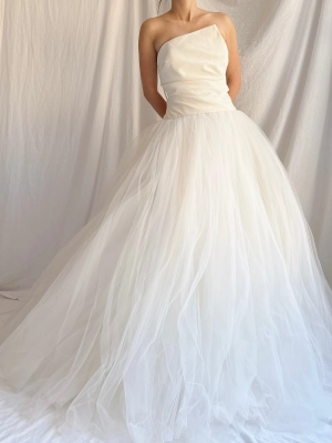 RESERVED FOR CLARE Vintage Amsale Tulle Gown - S 4