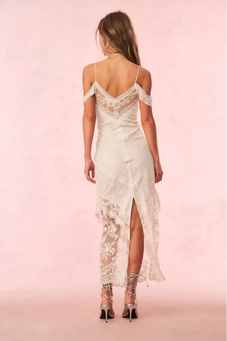 Riville Lace Off-The-Shoulder Maxi Dress