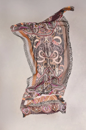 Rouge Floral Wool Scarf - Multi
