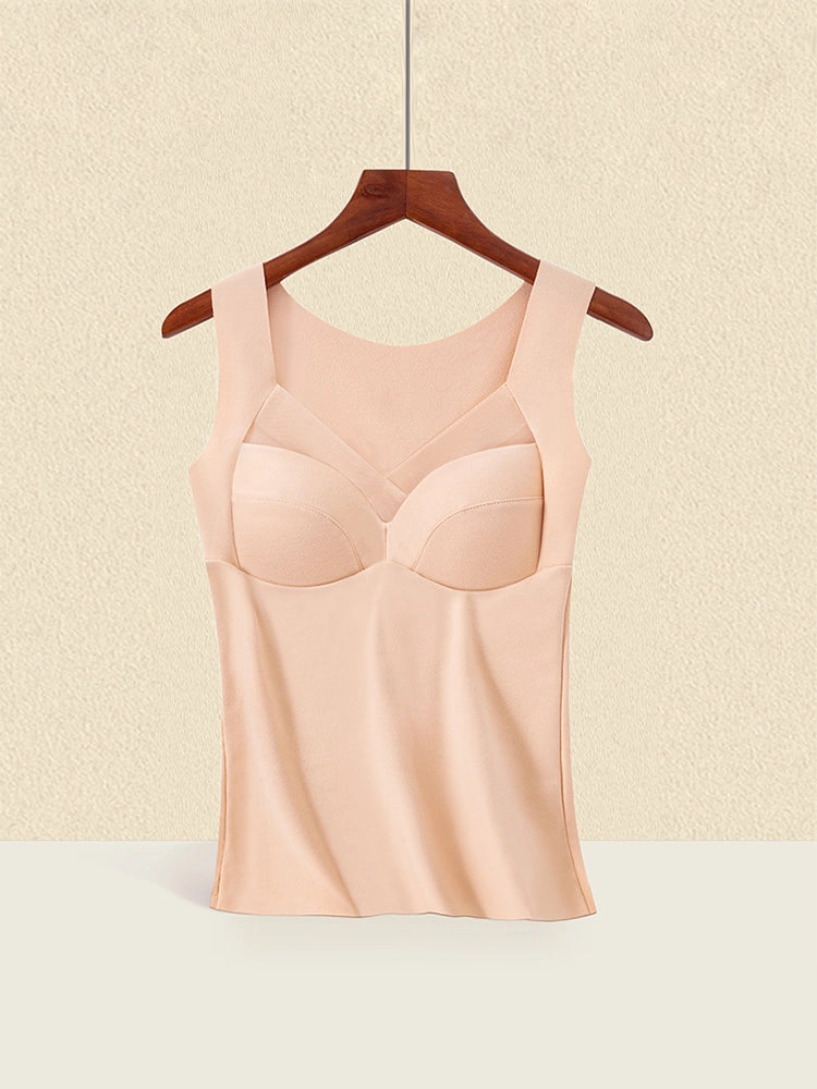 Seamless Fleece Thermal Underwear with Chest Pad