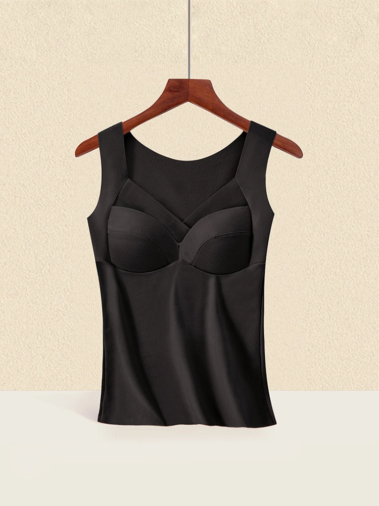 Seamless Fleece Thermal Underwear with Chest Pad