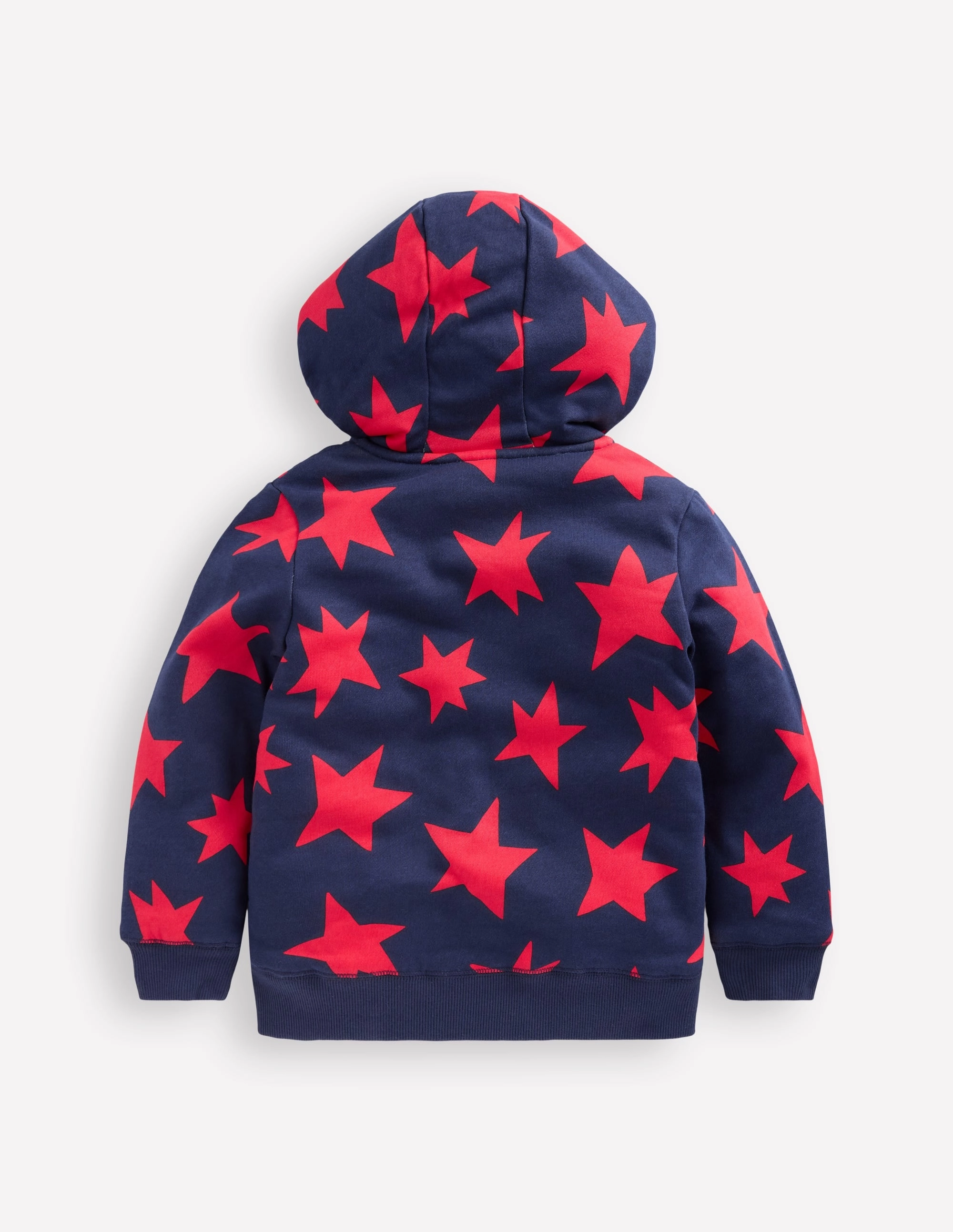 Shaggy-Lined Hoodie-Navy star