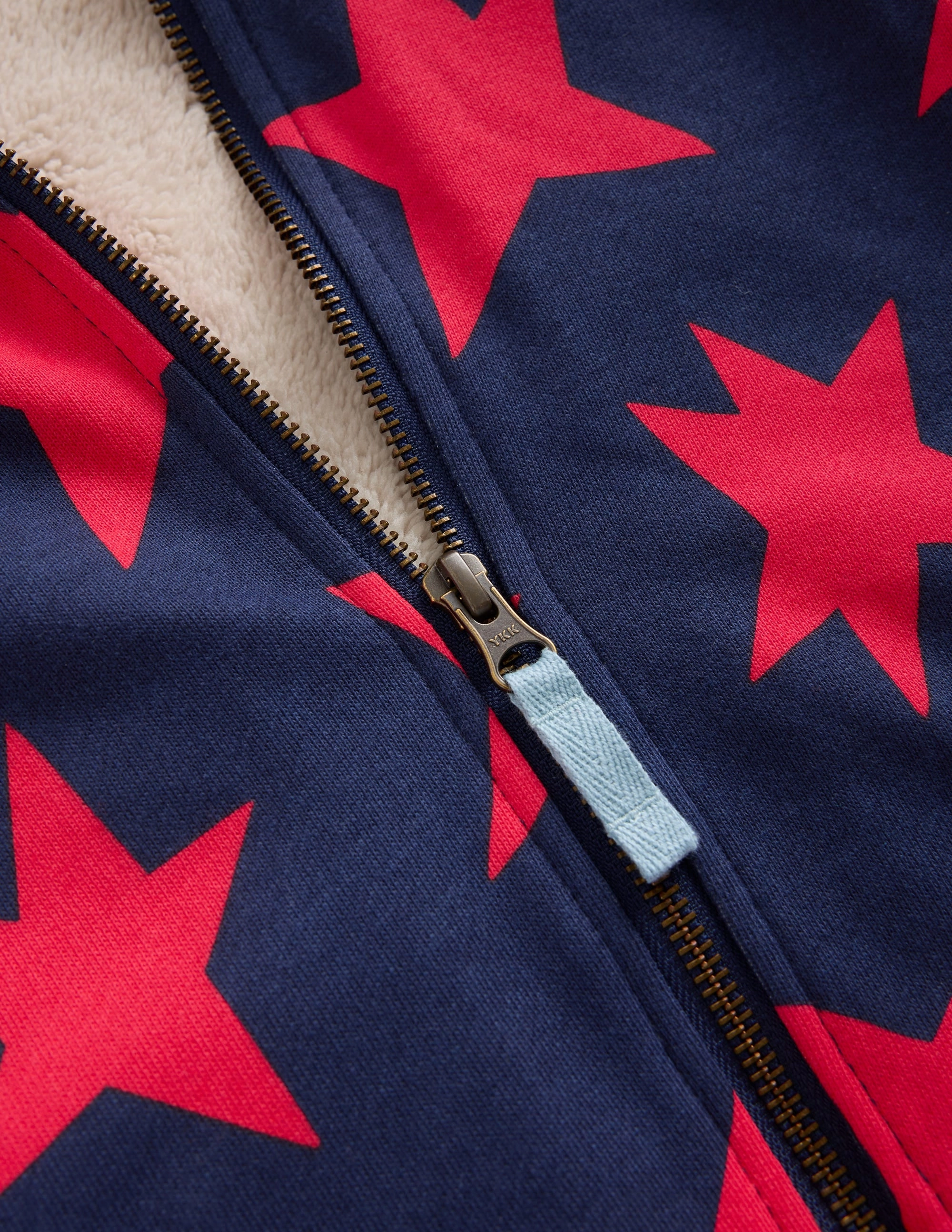 Shaggy-Lined Hoodie-Navy star