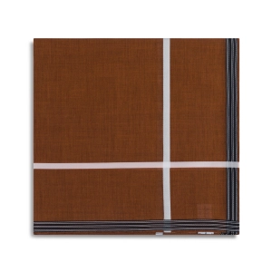 Simonnot Godard Socotra Pocket Square in Brown