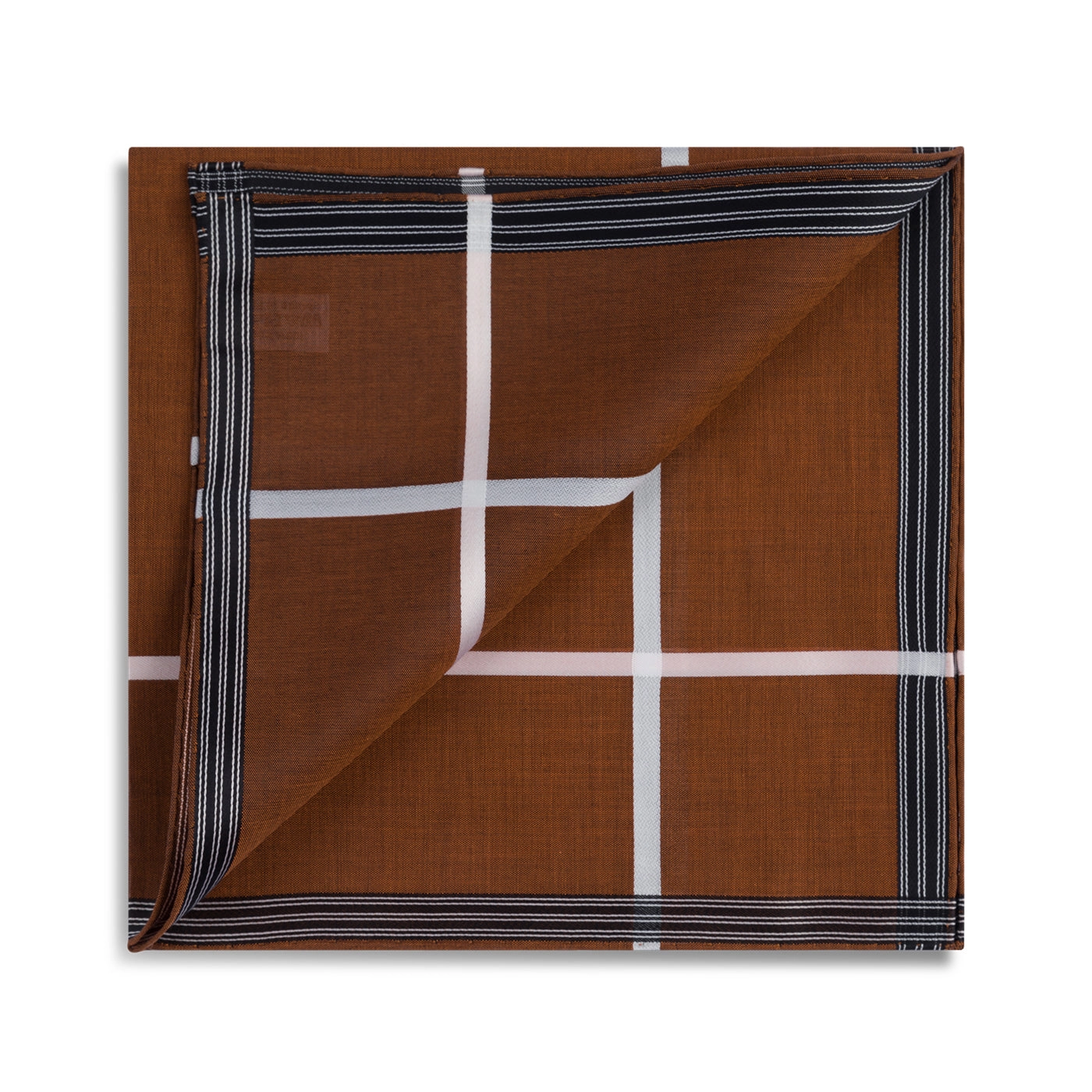 Simonnot Godard Socotra Pocket Square in Brown