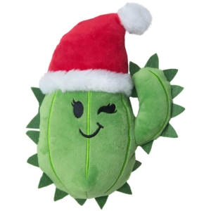 Snug Arooz Cactus with Santa Hat Green Dog Toys