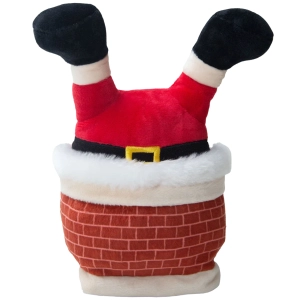 Snug Arooz Santa in Chimney Red Dog Toys