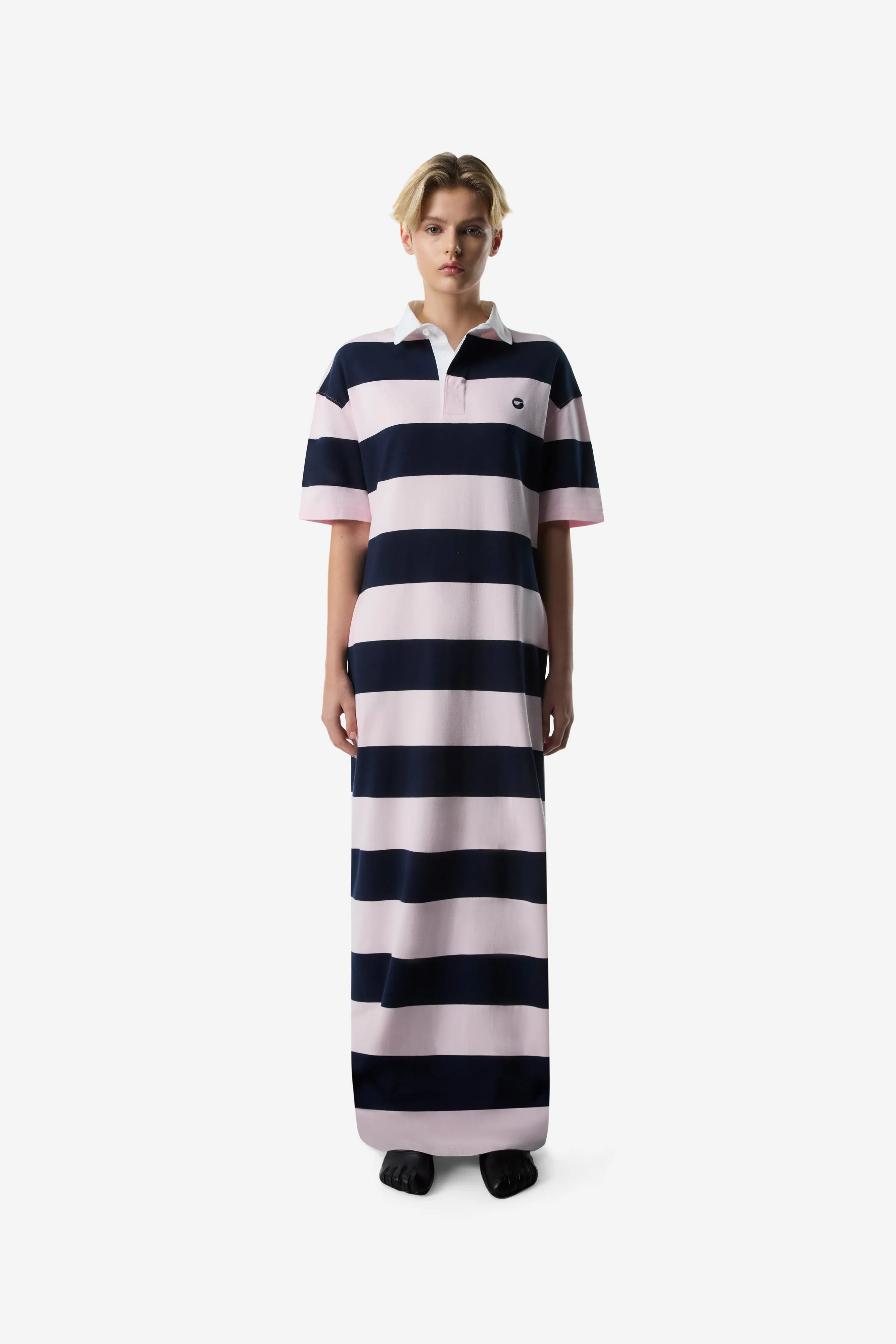 Striped Long Polo Dress