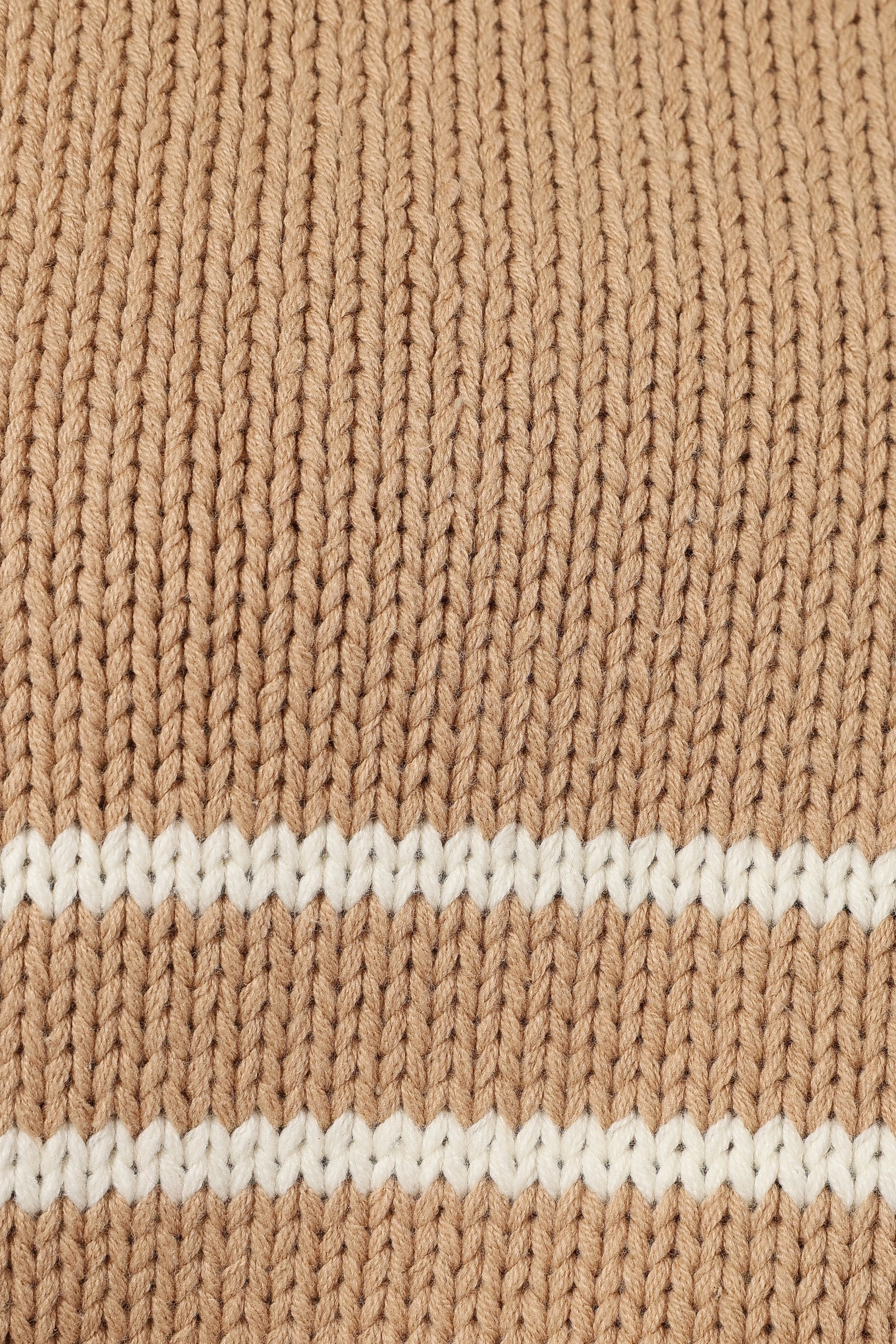 Tenzie Stripe Knit Sweater - Mocha Cream