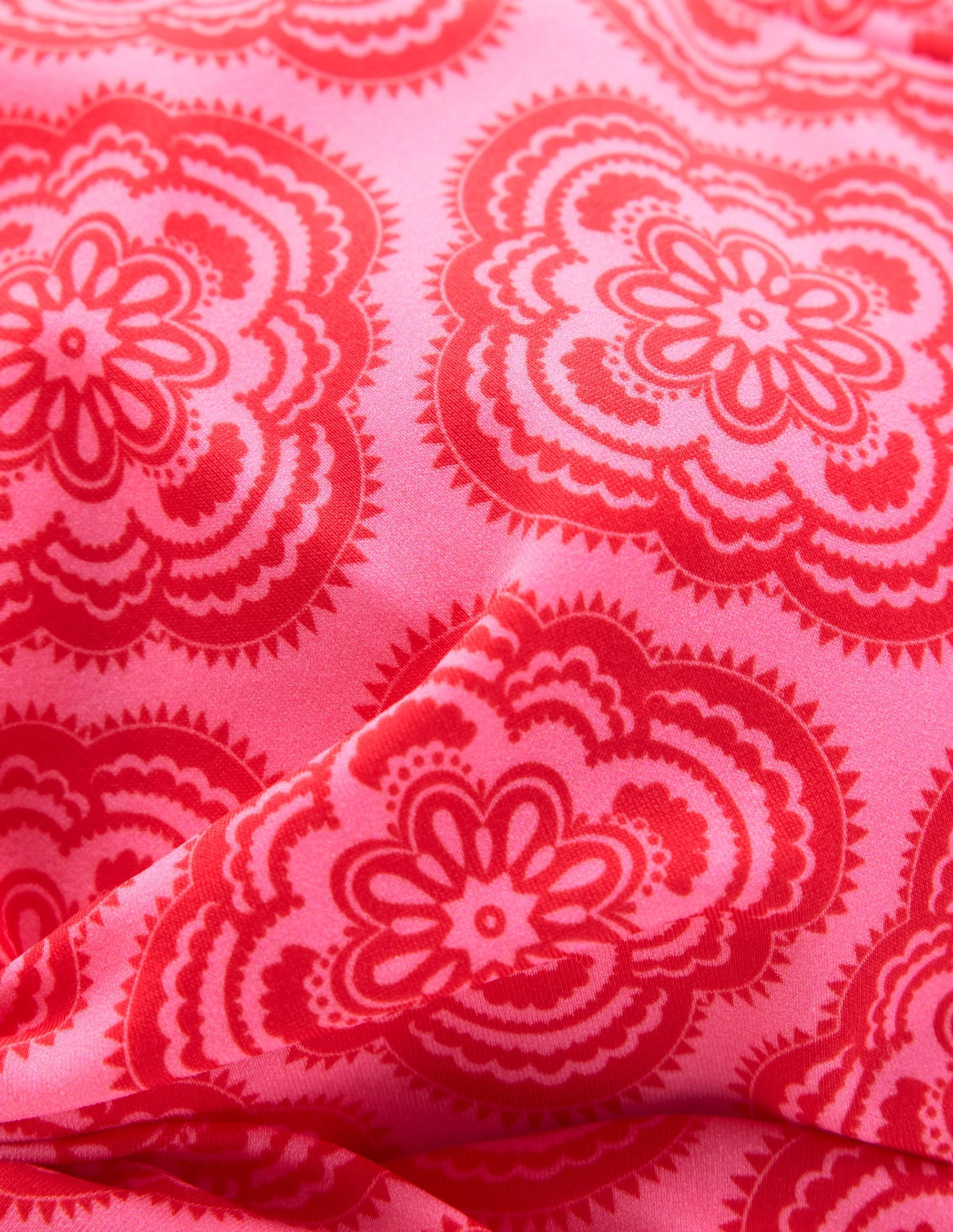Tie Front Bikini Top-Pink Rose. Botanic Blush