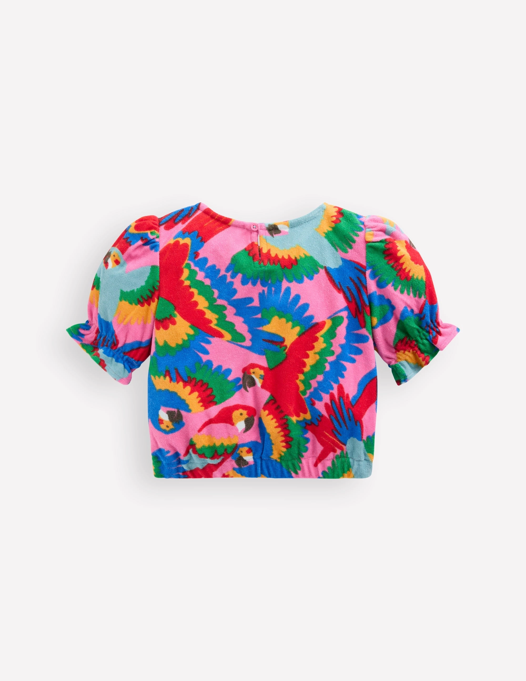 Towelling Top-Multi Rainbow Parrot