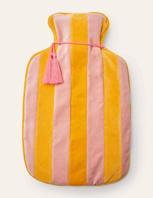Velvet Hot Water Bottle-Honey Gold/Milkshake