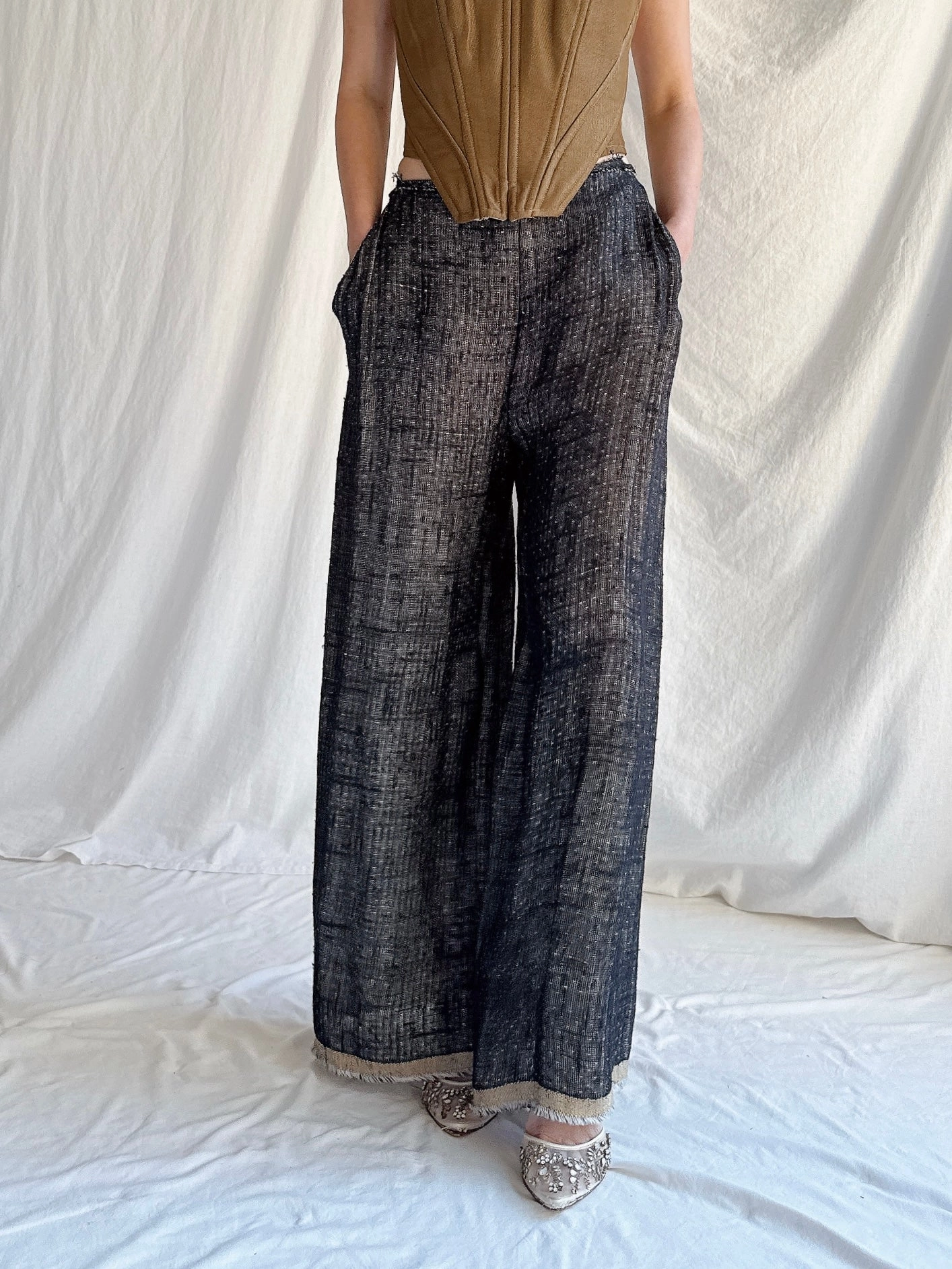 Vintage Hans de Foer Linen/Silk Trousers - EU 42