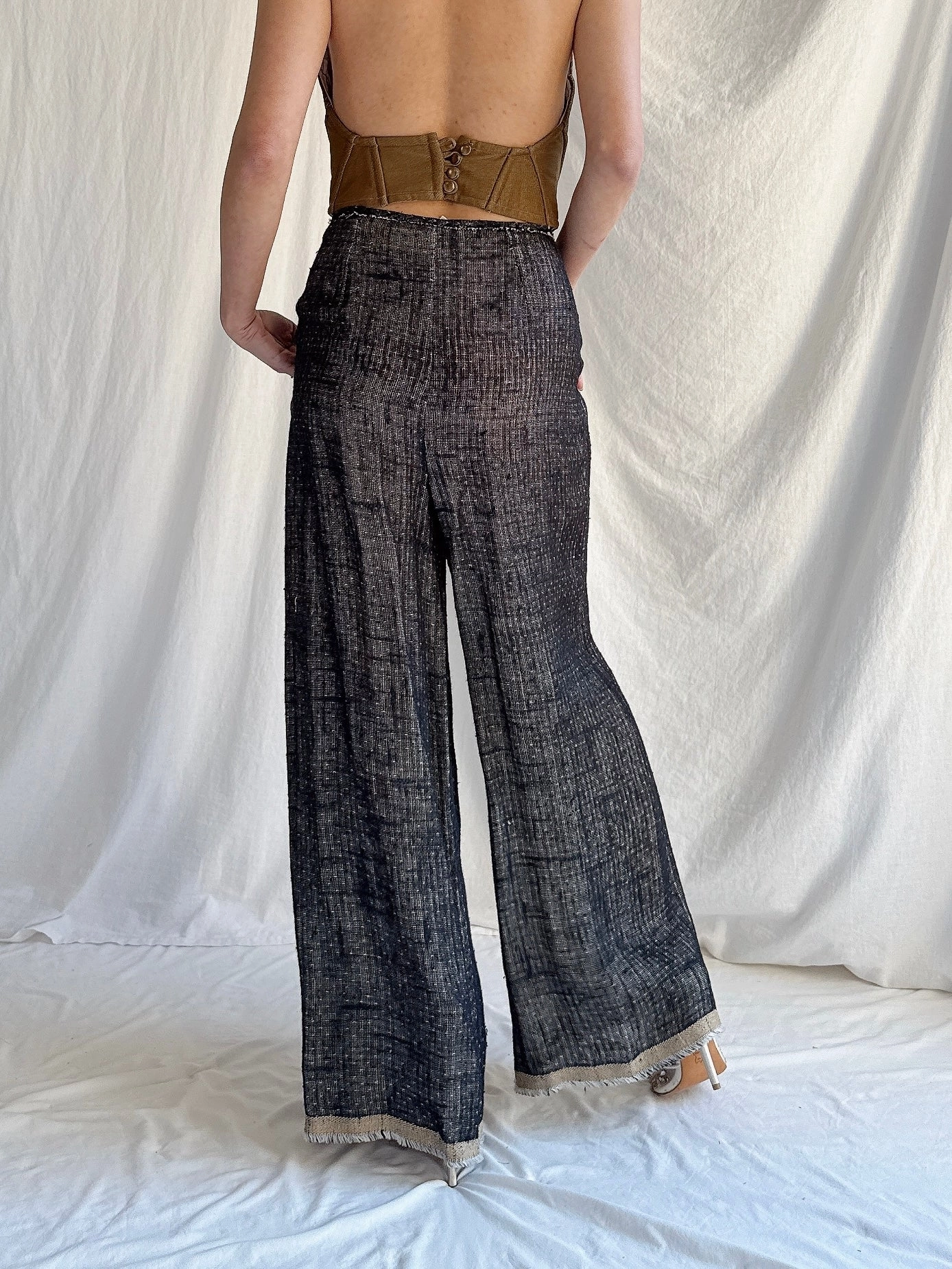 Vintage Hans de Foer Linen/Silk Trousers - EU 42