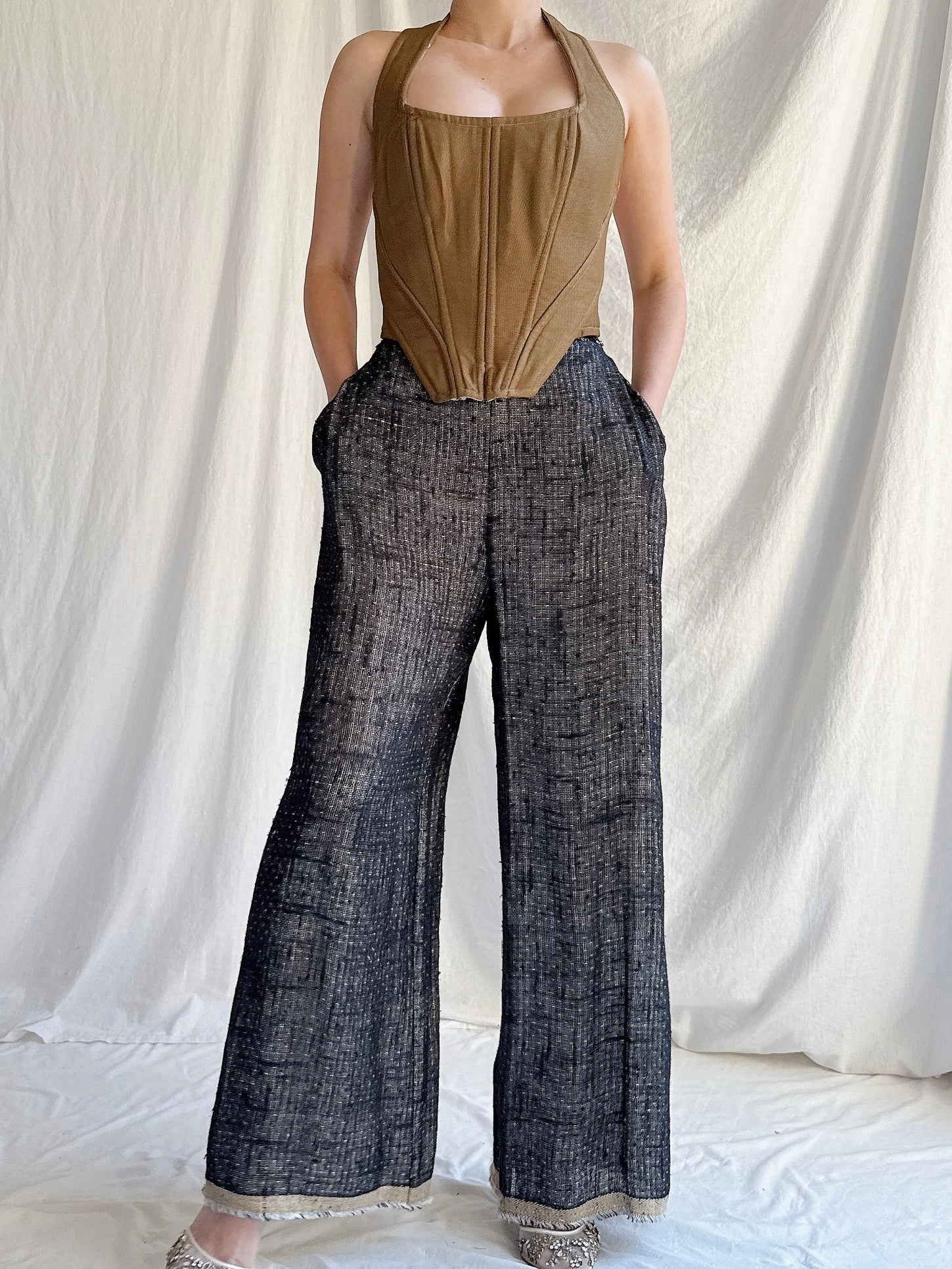 Vintage Hans de Foer Linen/Silk Trousers - EU 42