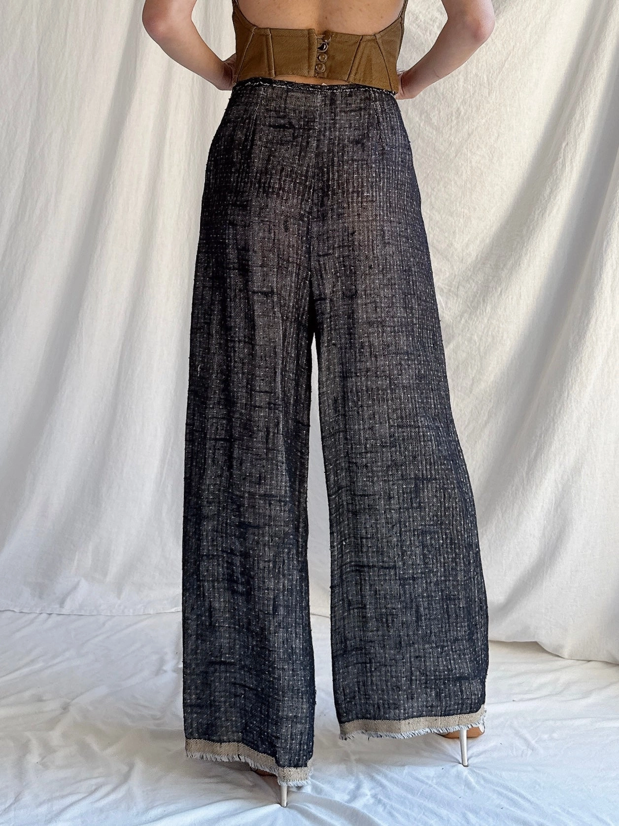 Vintage Hans de Foer Linen/Silk Trousers - EU 42