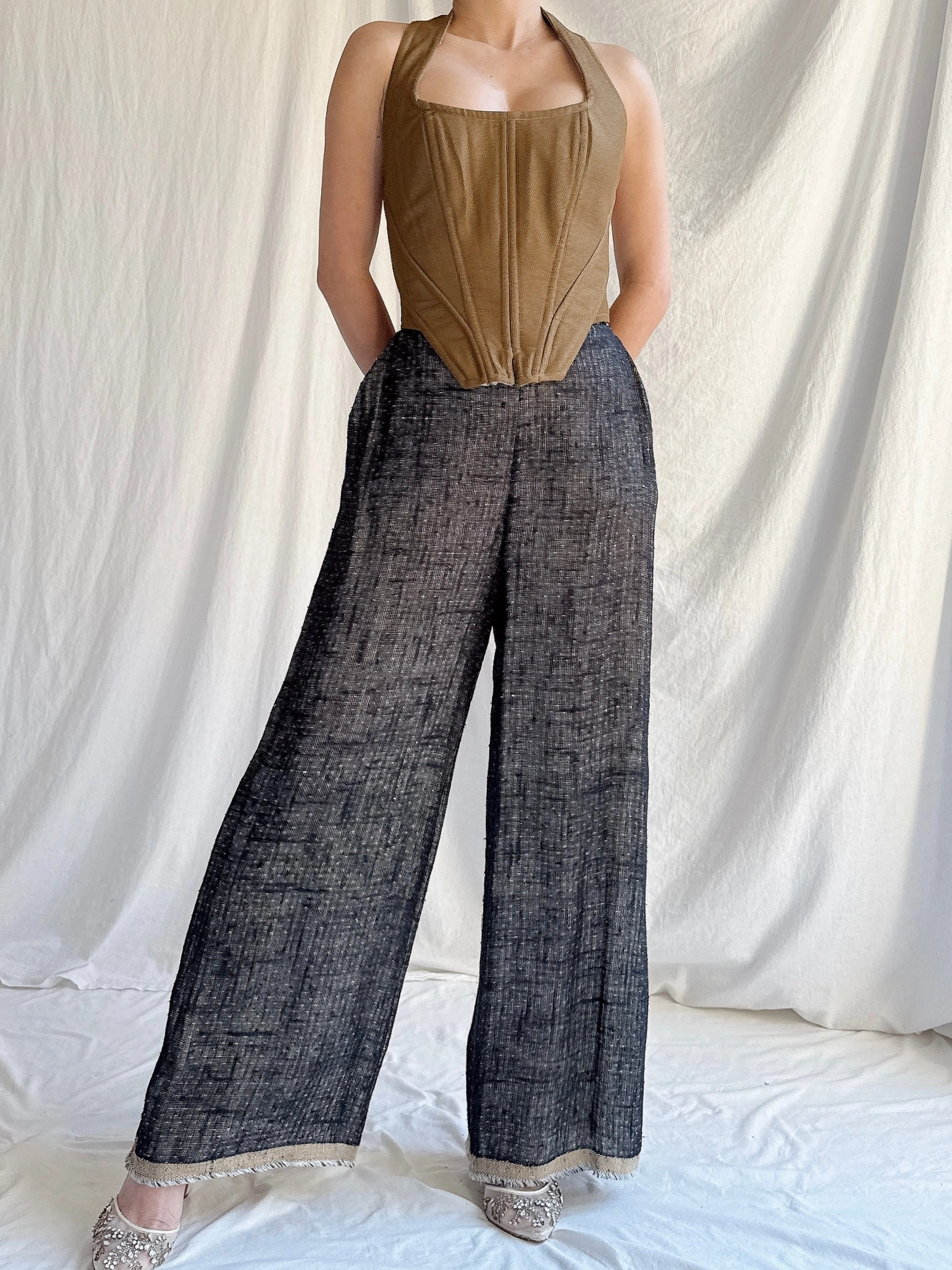 Vintage Hans de Foer Linen/Silk Trousers - EU 42