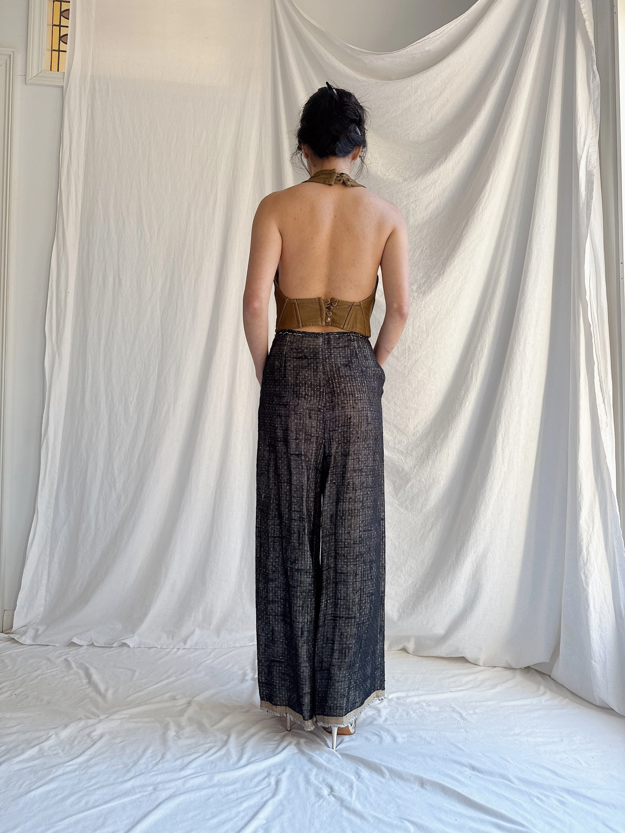 Vintage Hans de Foer Linen/Silk Trousers - EU 42