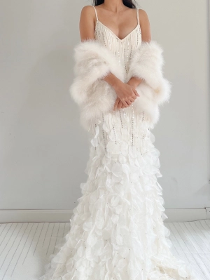 Vintage Marabou Feather Vest - OSFM