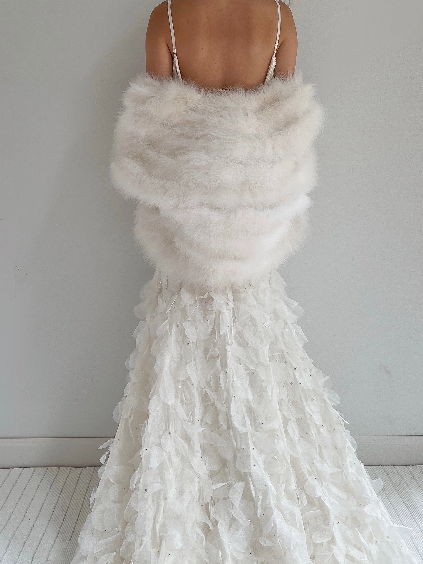 Vintage Marabou Feather Vest - OSFM