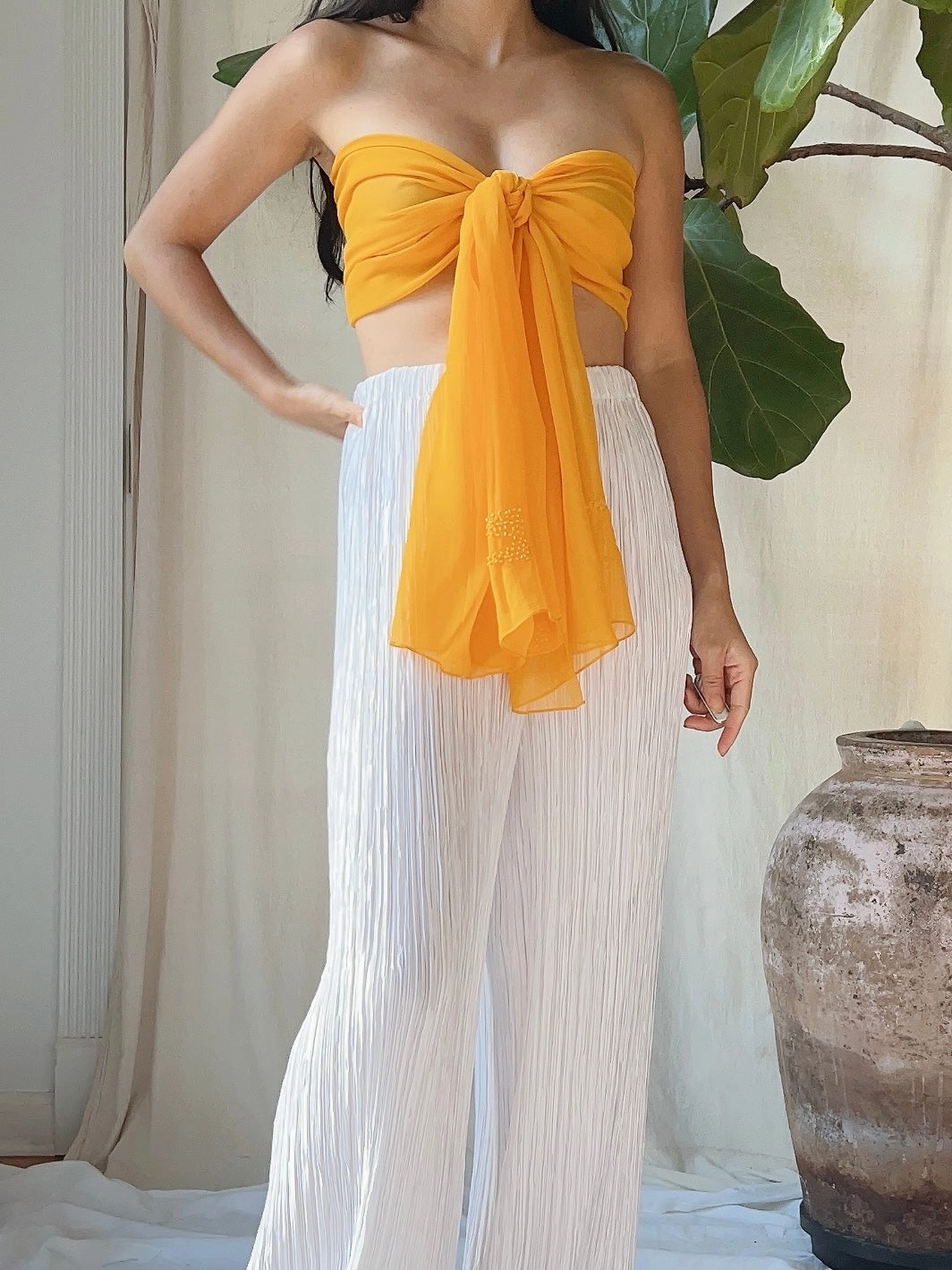 Vintage Marigold Silk Scarf
