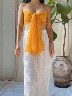 Vintage Marigold Silk Scarf