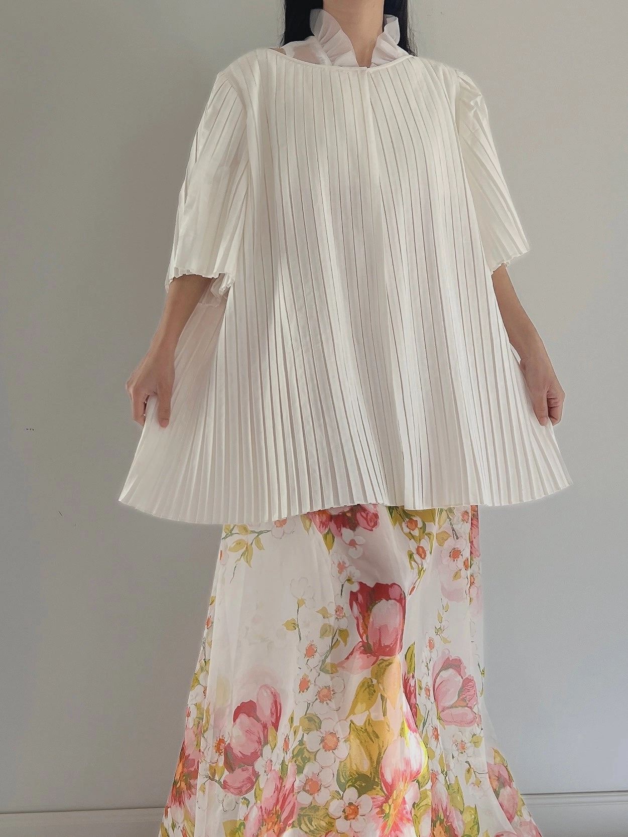Vintage Pleated Duster - OSFM