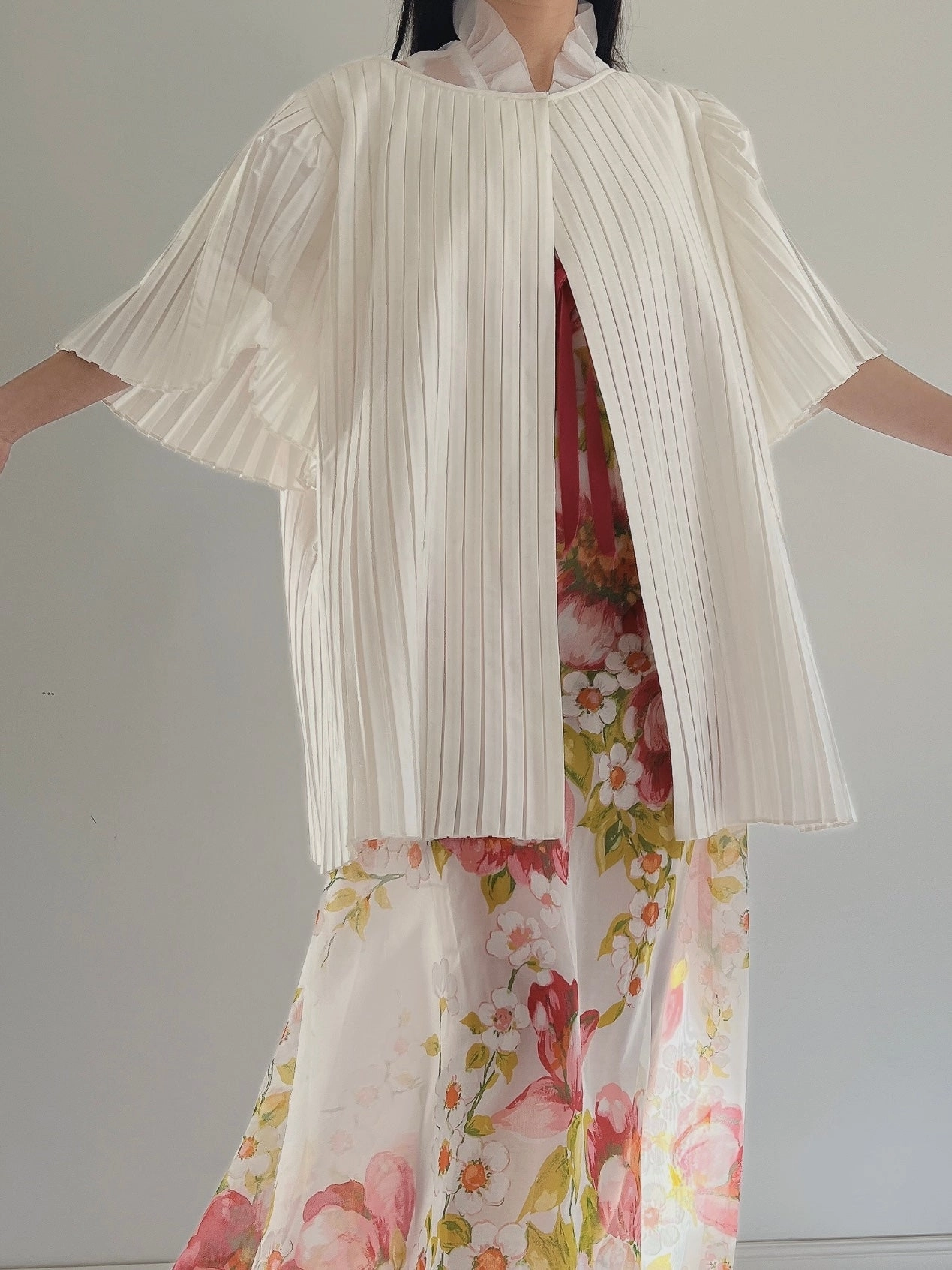 Vintage Pleated Duster - OSFM