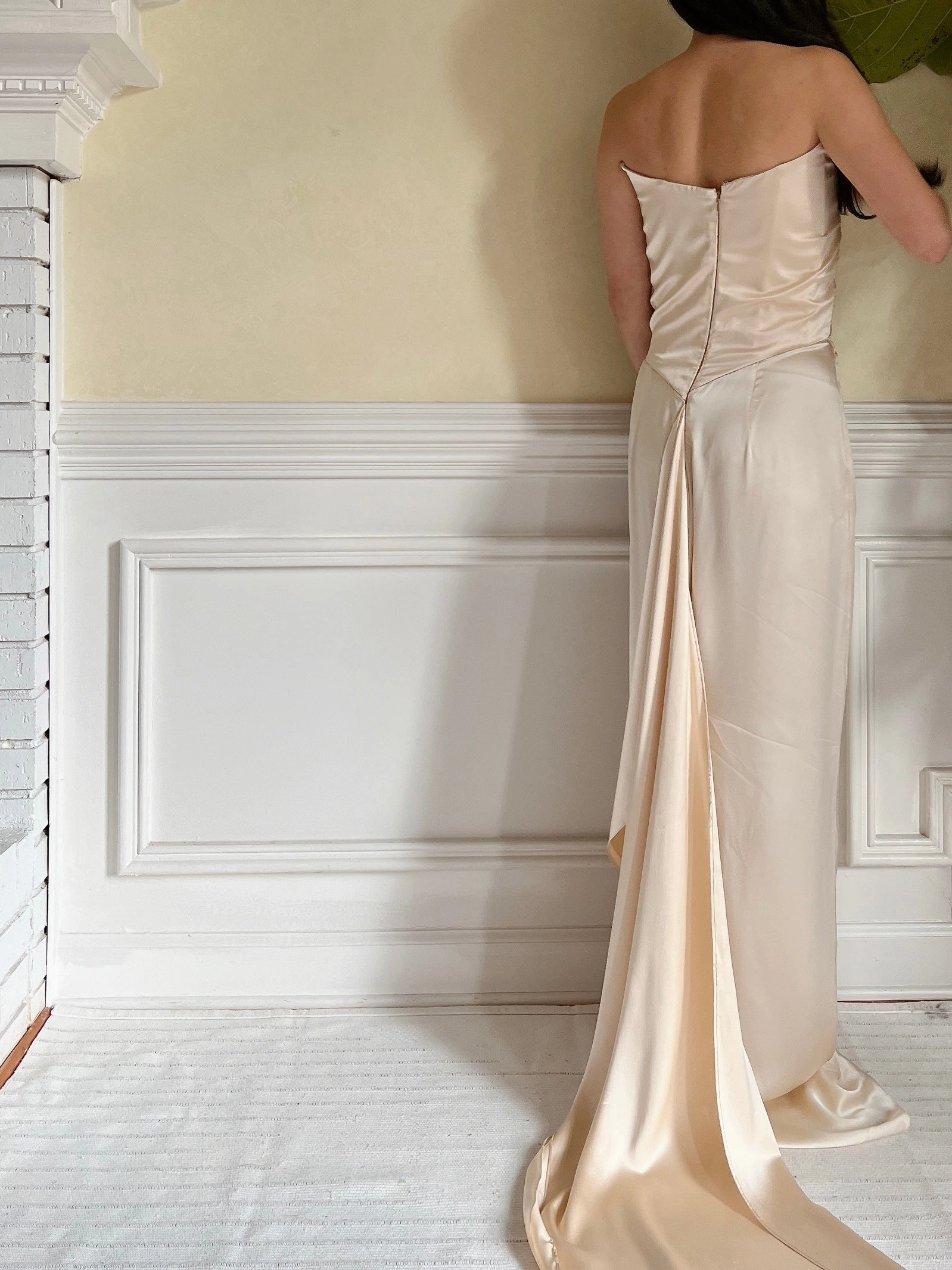 Vintage Silk Charmeuse Gown - M/L