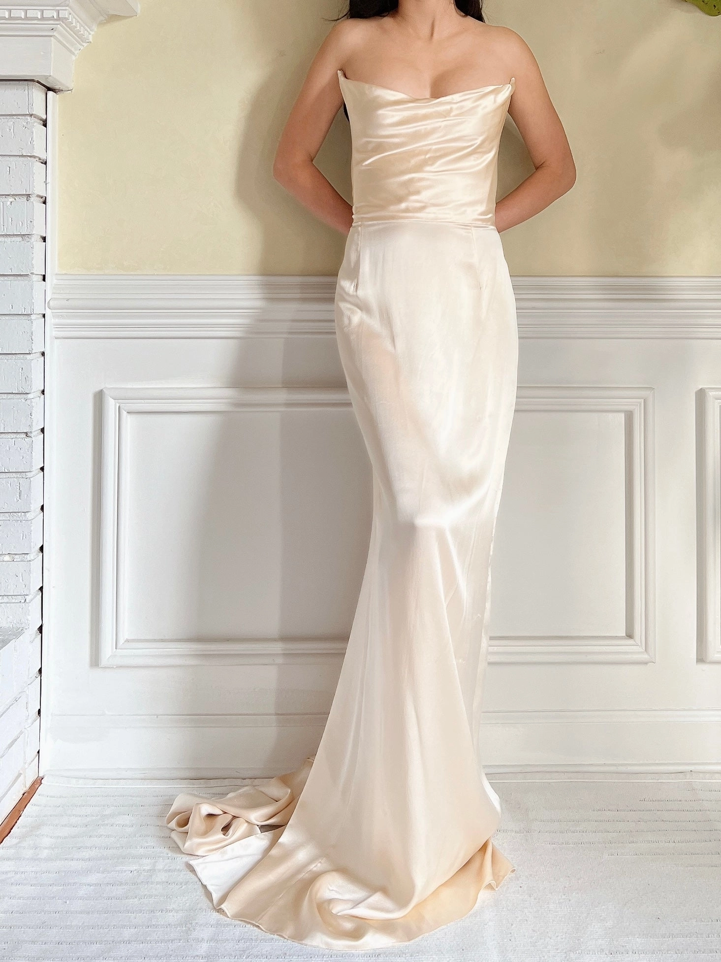 Vintage Silk Charmeuse Gown - M/L