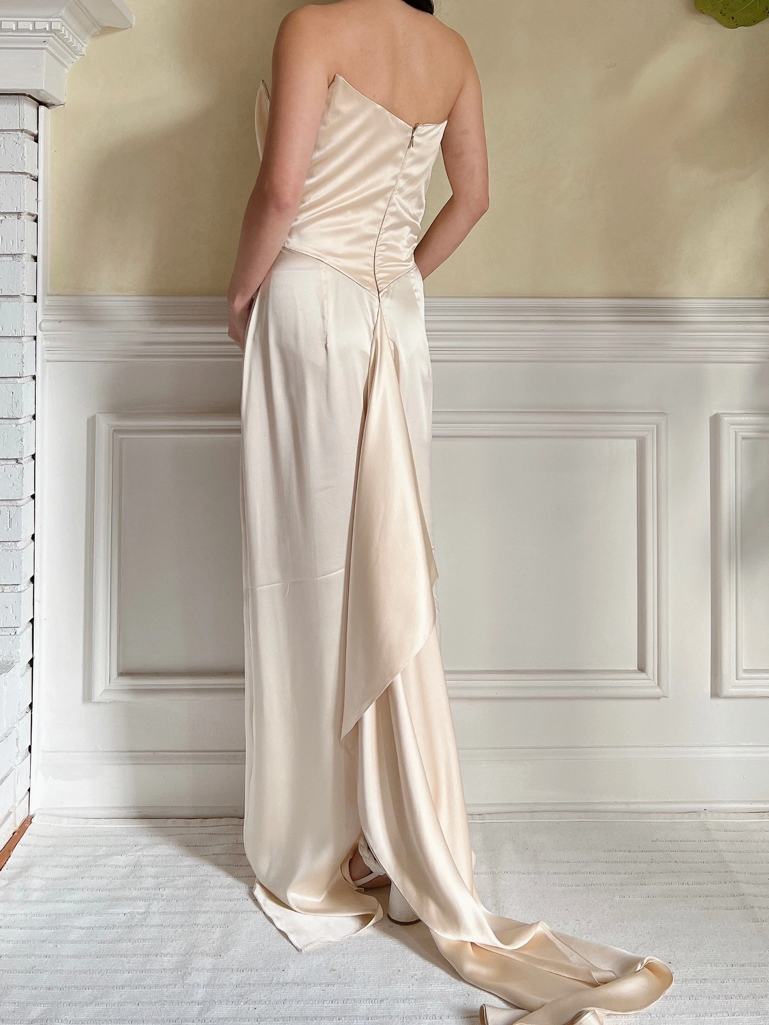 Vintage Silk Charmeuse Gown - M/L