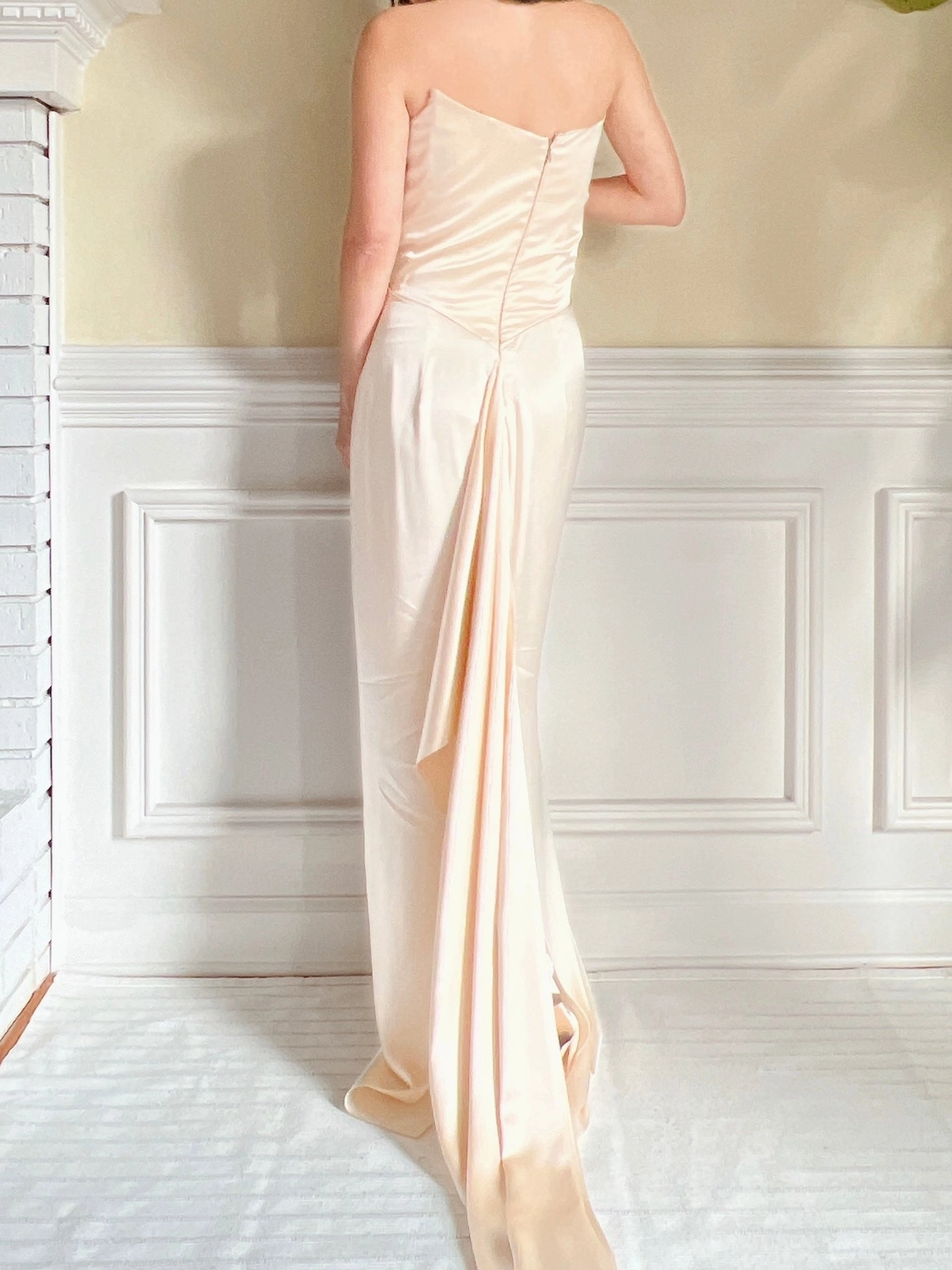 Vintage Silk Charmeuse Gown - M/L