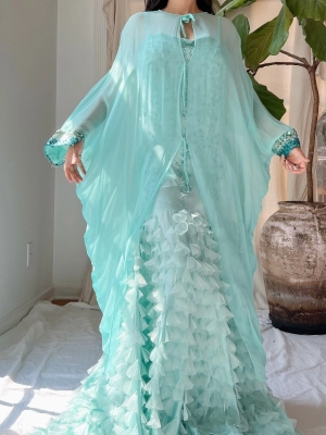 Vintage Silk Chiffon Kaftan - OSFM