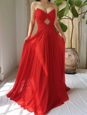 Vintage Silk Ruche Dress - XS