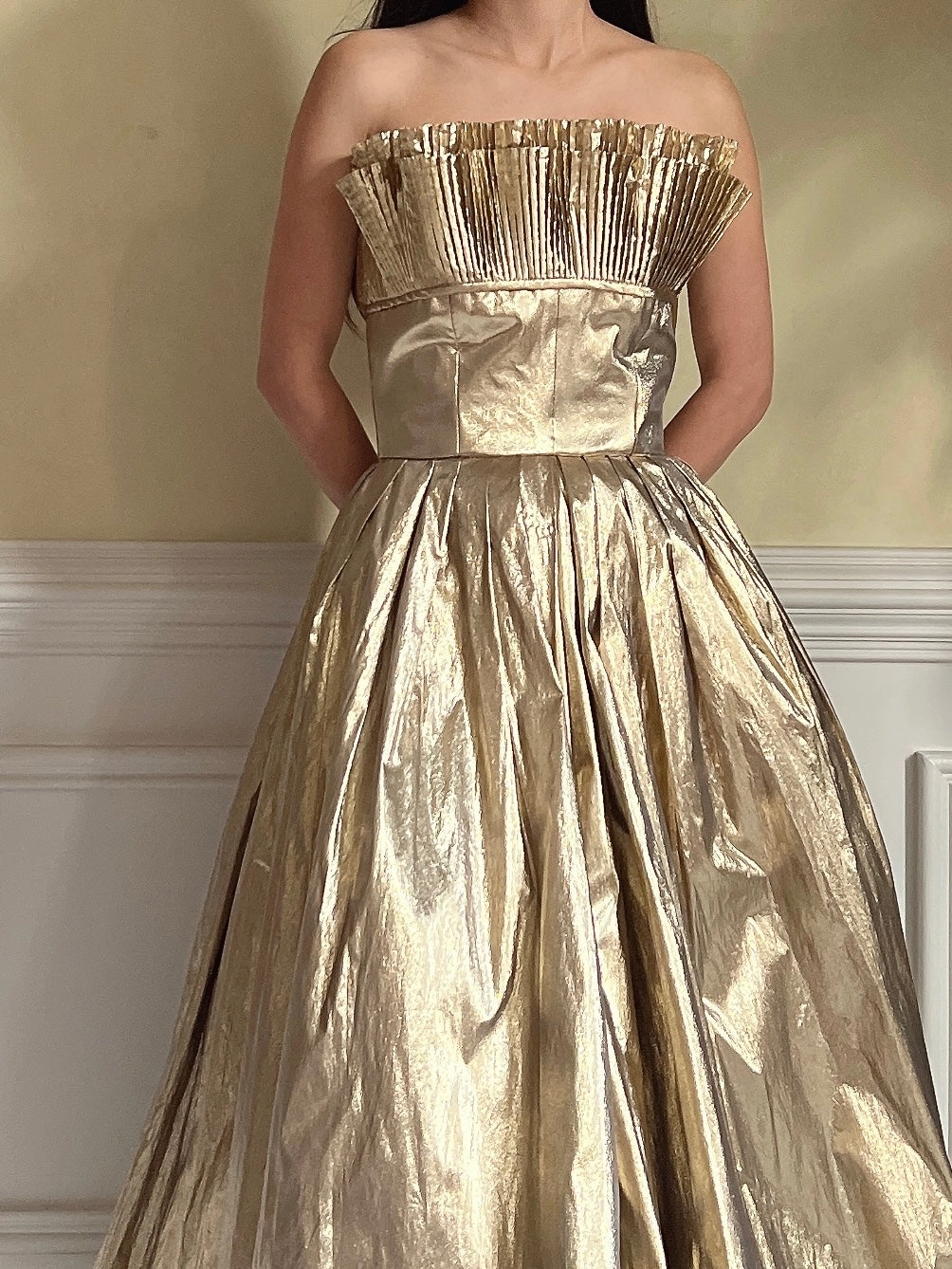 Vintage Victor Costa Gold Lurex Gown - XS/2