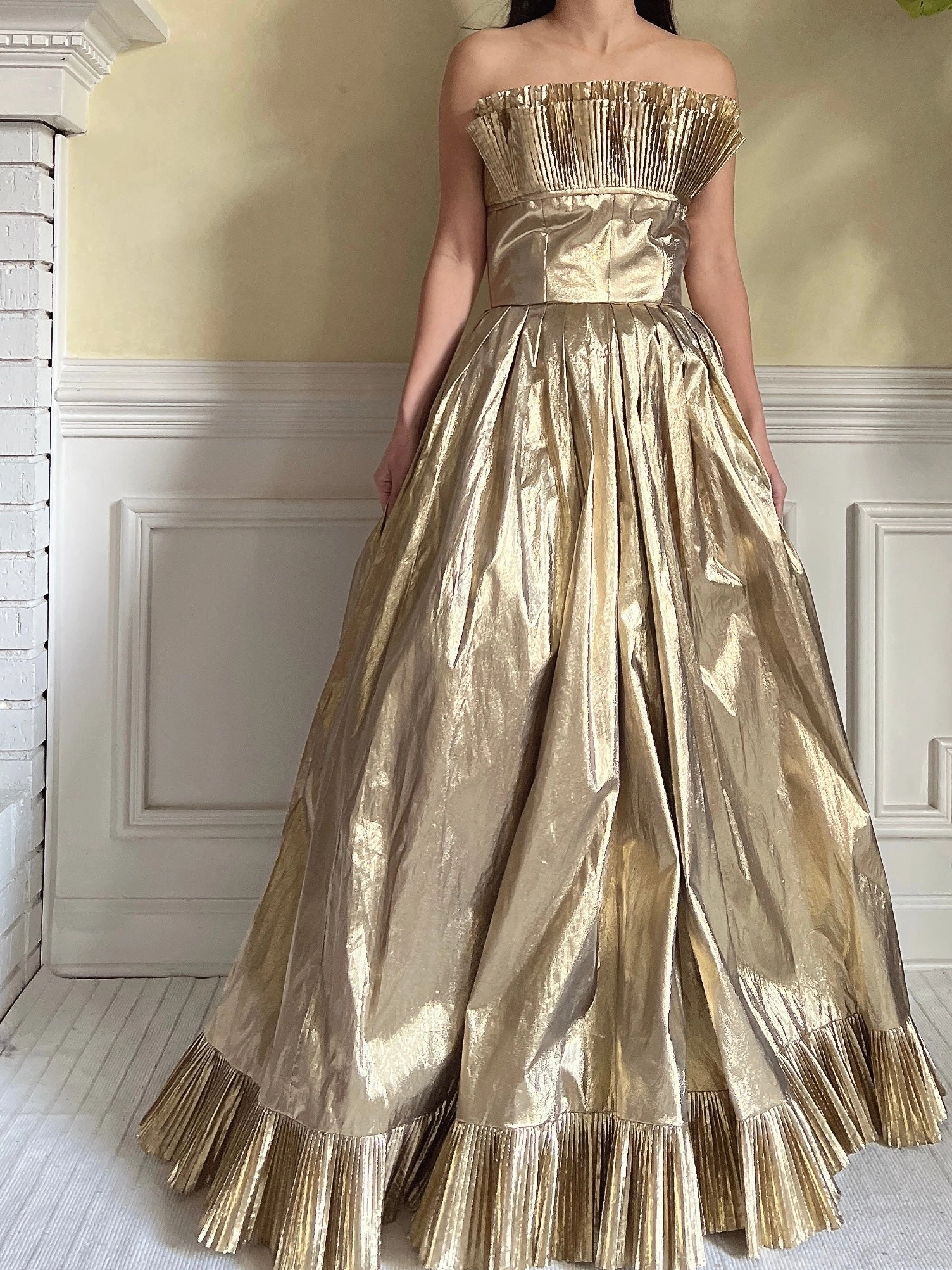 Vintage Victor Costa Gold Lurex Gown - XS/2