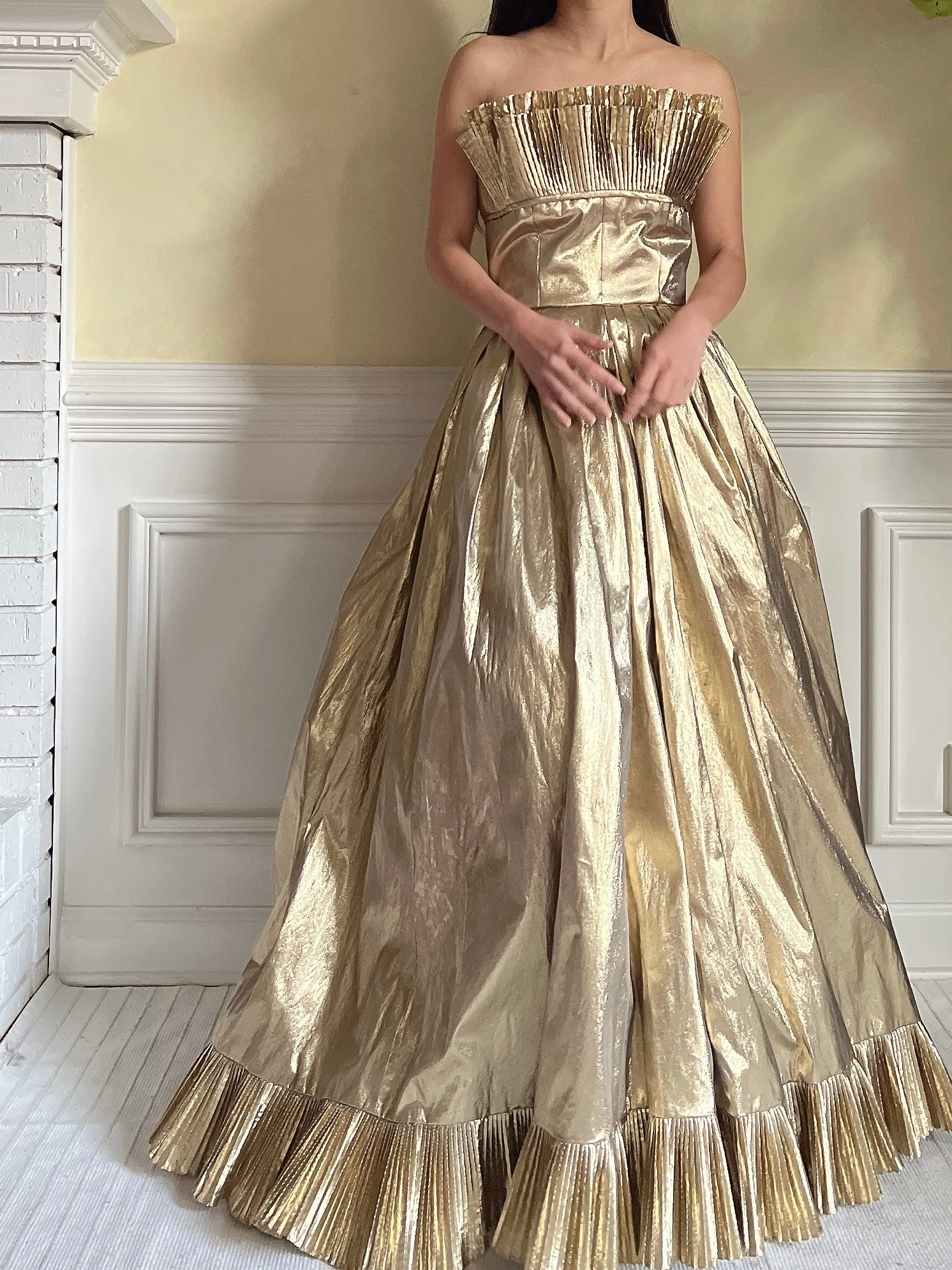 Vintage Victor Costa Gold Lurex Gown - XS/2