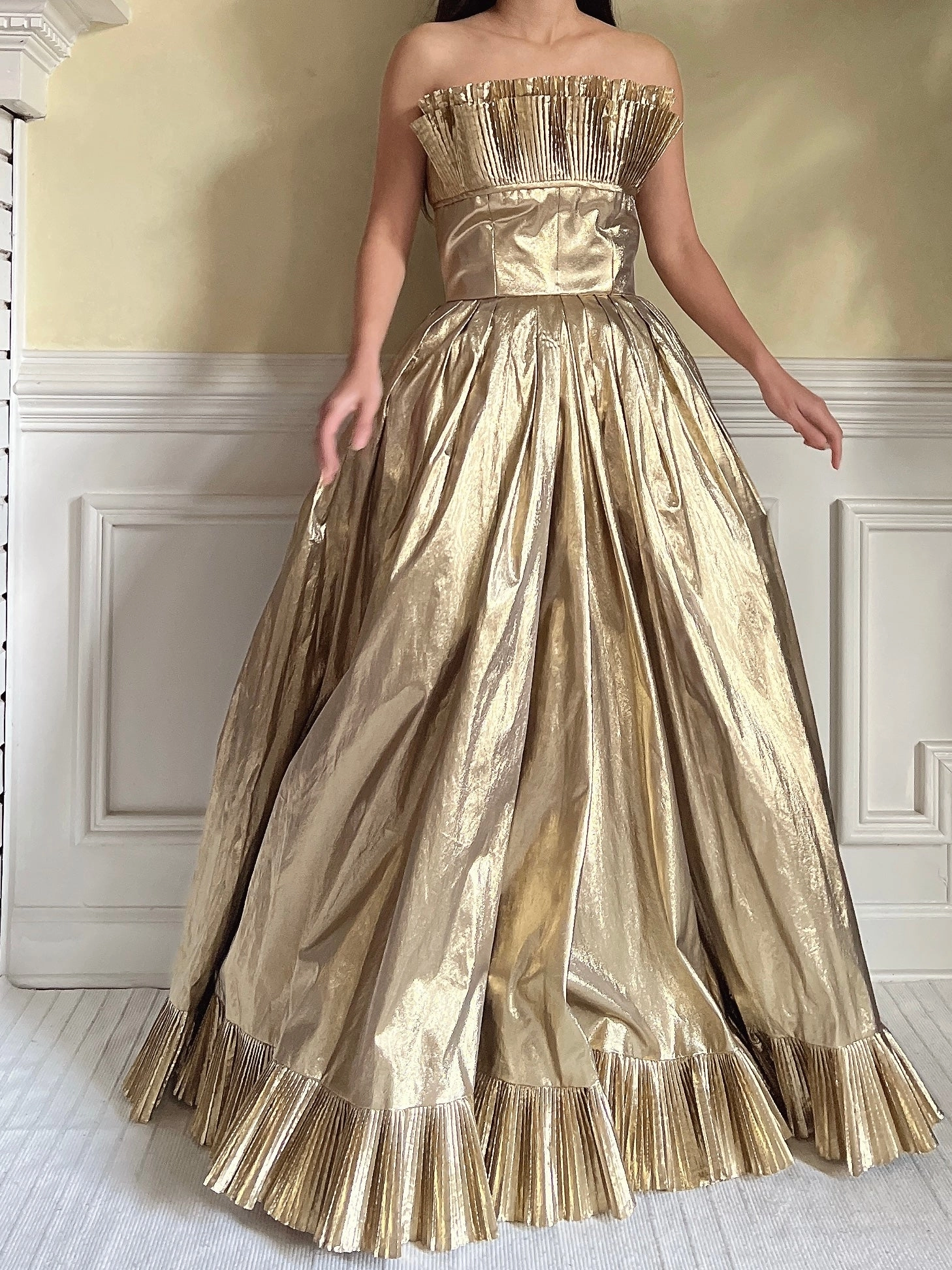Vintage Victor Costa Gold Lurex Gown - XS/2