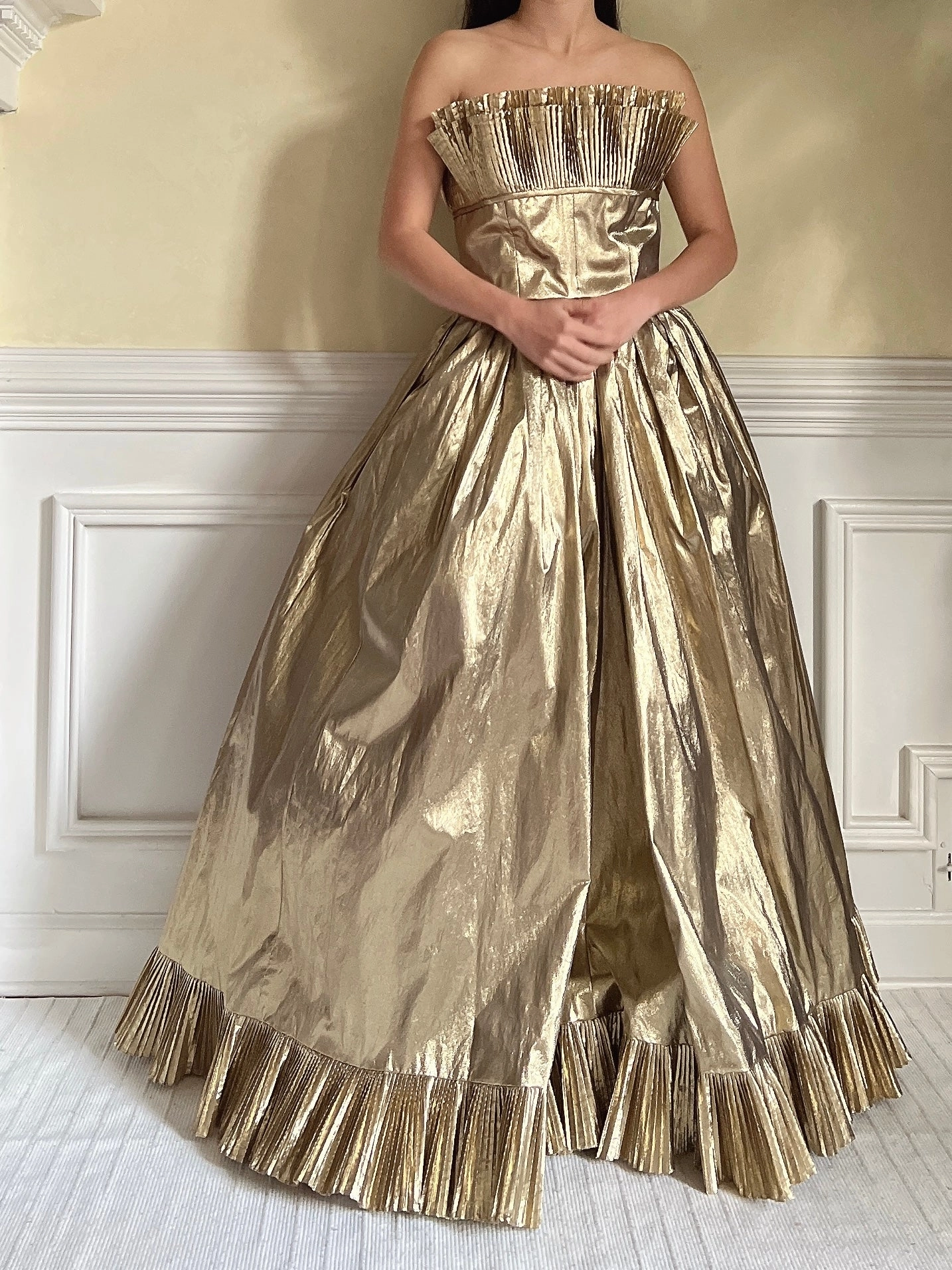 Vintage Victor Costa Gold Lurex Gown - XS/2