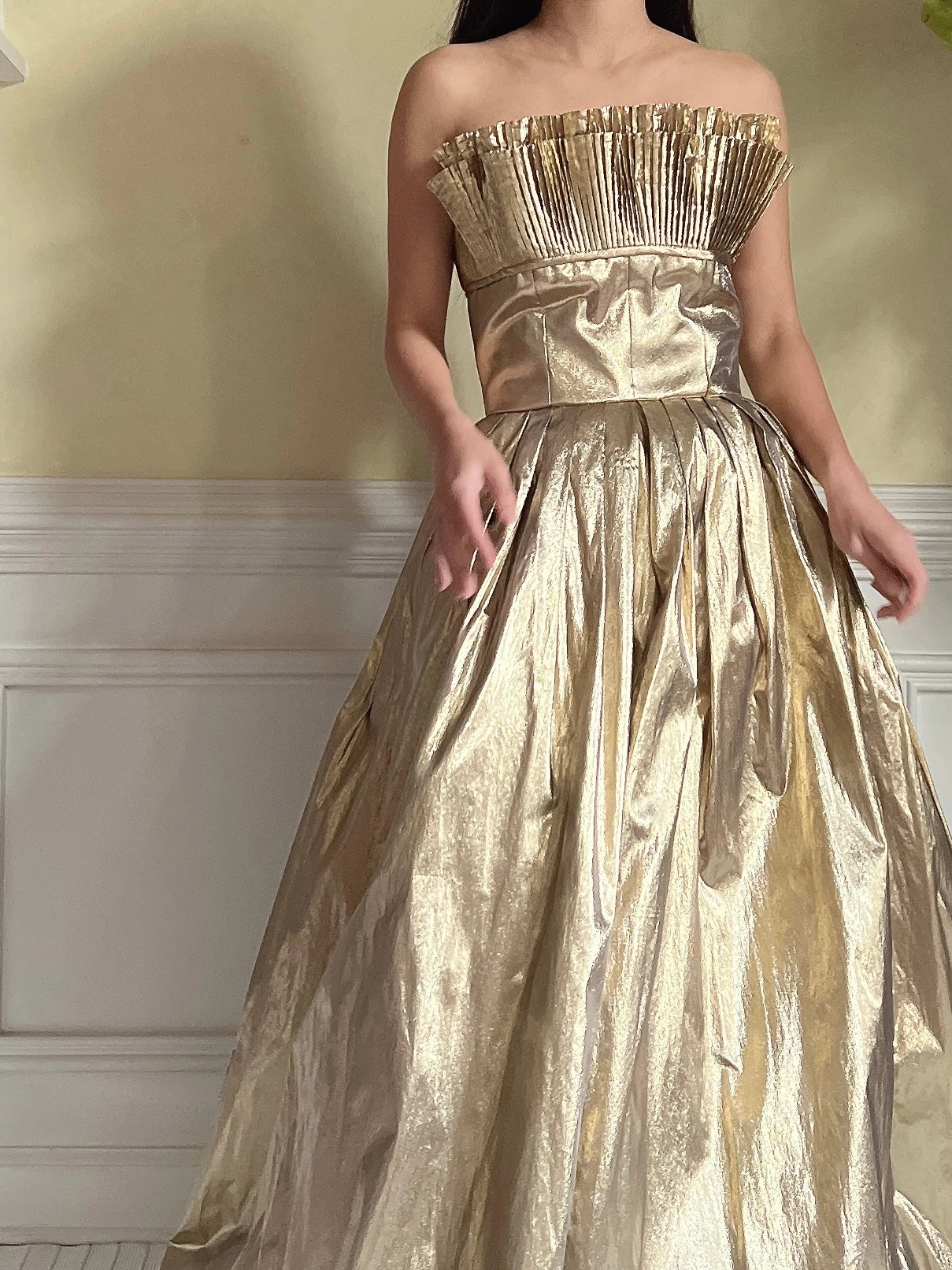 Vintage Victor Costa Gold Lurex Gown - XS/2