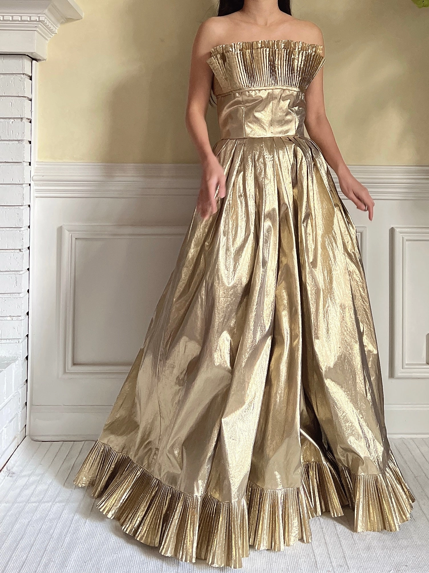 Vintage Victor Costa Gold Lurex Gown - XS/2
