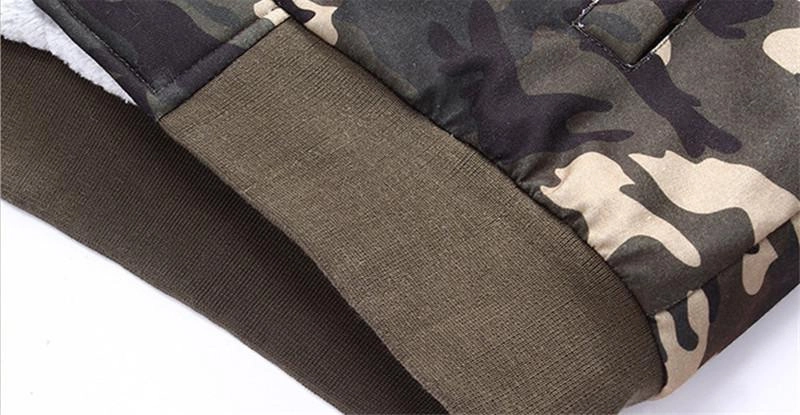 West Louis™ Winter Thick Fleece Camo Hoodie