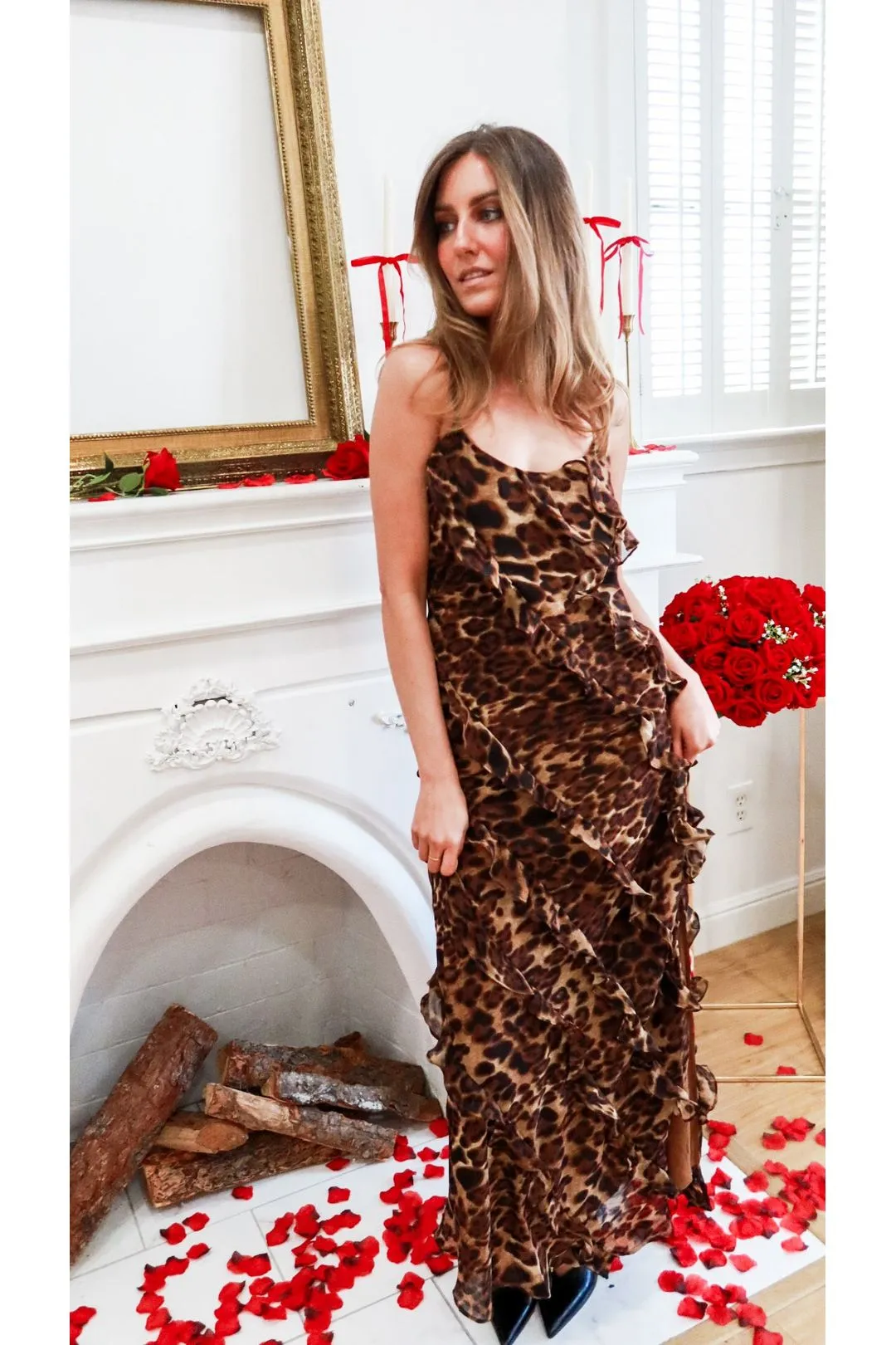 Wild Side Ruffle Maxi Dress
